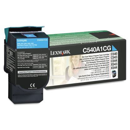 C540A1CG Return Program Toner, 1,000 Page-Yield, Cyan 1