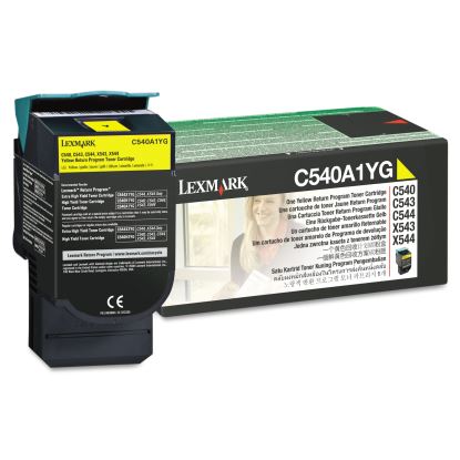 C540A1YG Return Program Toner, 1,000 Page-Yield, Yellow 1