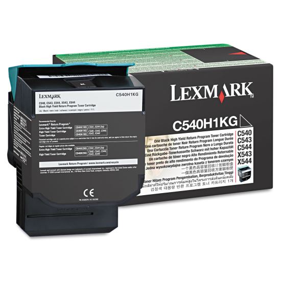 C540H1KG Return Program High-Yield Toner, 2,500 Page-Yield, Black 1