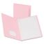 Twin-Pocket Folders with 3 Fasteners, 0.5" Capacity, 11 x 8.5, Pink,25/Box1