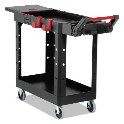 Heavy Duty Adaptable Utility Cart, 2 Shelves, 17.8w x 46.2d x 36h, Black 1