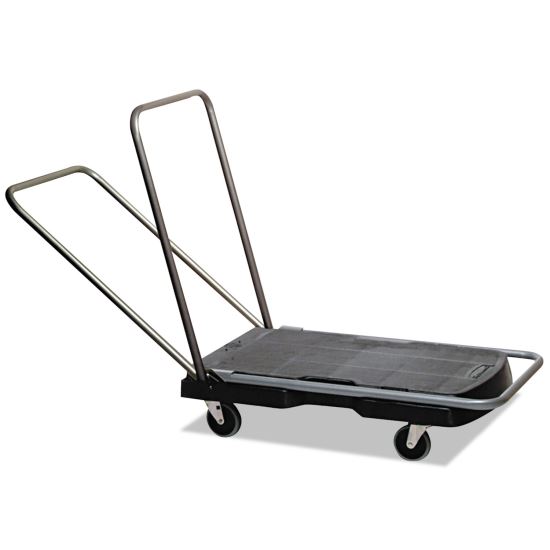 Utility-Duty Home/Office Cart, 250 lb Capacity, 20.5 x 32.5, Platform, Black 1