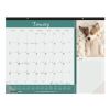 Pets Collection Monthly Desk Pad, Puppies Photography, 22 x 17, Black Binding, Clear Corners, 12-Month (Jan to Dec): 2023 1