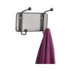 Onyx Mesh Wall Racks, 2-Hook, 8.5w x 3d x 5.5h, Black 2