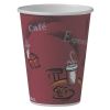 Solo Paper Hot Drink Cups in Bistro Design, 12 oz, Maroon, 50/Pack 1