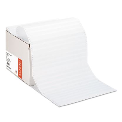 Printout Paper, 1-Part, 20 lb Bond Weight, 14.88 x 11, White/Green Bar, 2,400/Carton 1