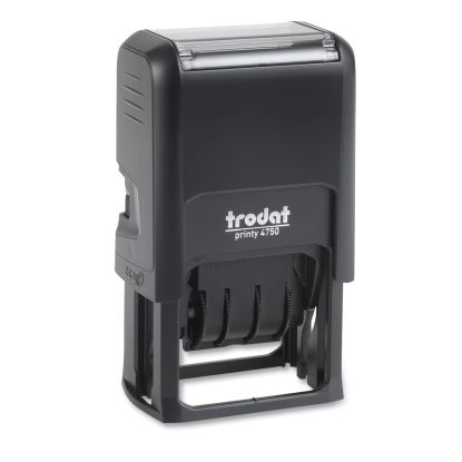 Printy Custom Self-Inking Dater, 1.63" x 1", Black/Blue/Red 1