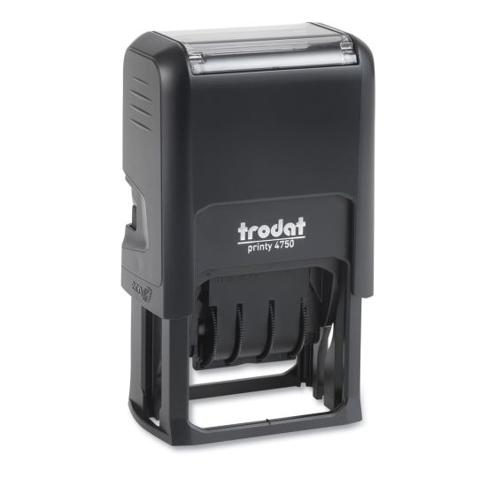 Printy Custom Self-Inking Dater, 1.63" x 1", Black/Blue/Red 1