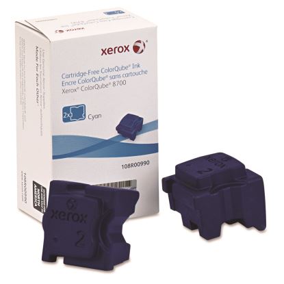 108R00990 Solid Ink Stick, 4,200 Page-Yield, Cyan, 2/Box 1