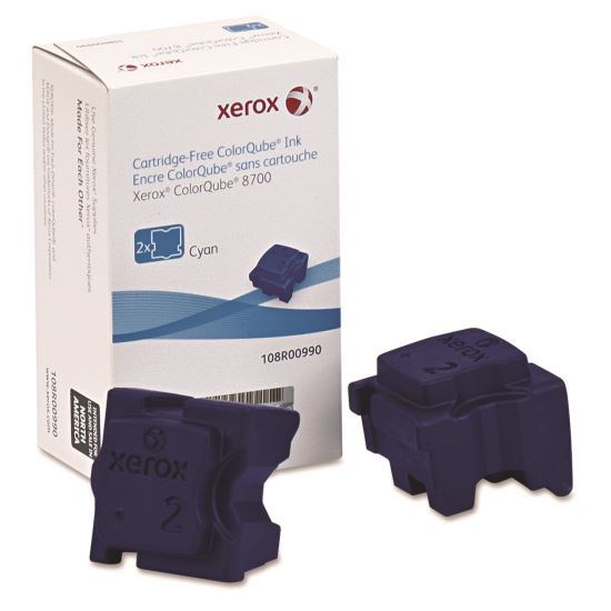 108R00990 Solid Ink Stick, 4,200 Page-Yield, Cyan, 2/Box 1