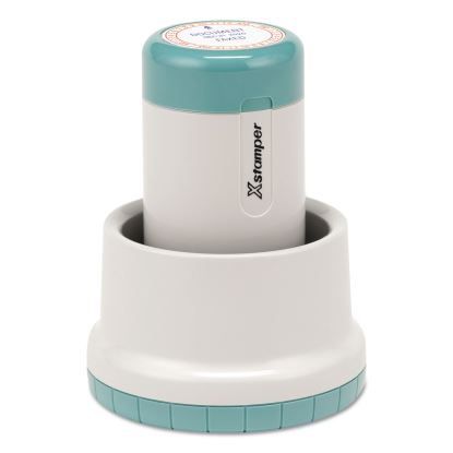 XpeDater Custom Message Date Stamp, Pre-Inked, Blue/Red 1