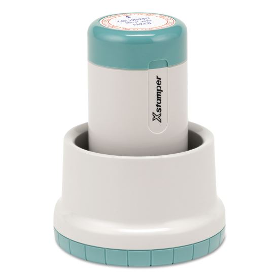 XpeDater Custom Message Date Stamp, Pre-Inked, Blue/Red 1