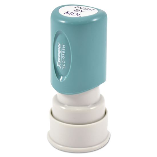 ECO Round Custom Message, Pre-Inked/Re-Inkable, Five Colors 1