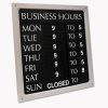 Message/Business Hours Sign, 15 x 20.5, Black/Red 2