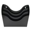 Three-Compartment Steel Wall Sorter, 3 Sections, Legal/Letter Size, 13" x 3.5" x 11.25", Black1