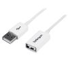StarTech.com USBEXTPAA1MW USB cable USB 2.0 39.4" (1 m) USB A White 1