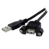StarTech.com USBPNLAFAM3 USB cable USB 2.0 35.4" (0.9 m) USB A Black 1