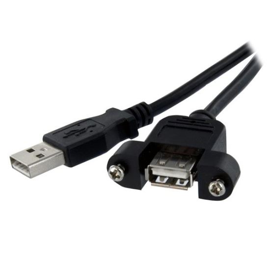 StarTech.com USBPNLAFAM3 USB cable USB 2.0 35.4" (0.9 m) USB A Black 1