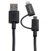 StarTech.com LTUB1MBK USB cable USB 2.0 39.4" (1 m) USB A Micro-USB B Black 3