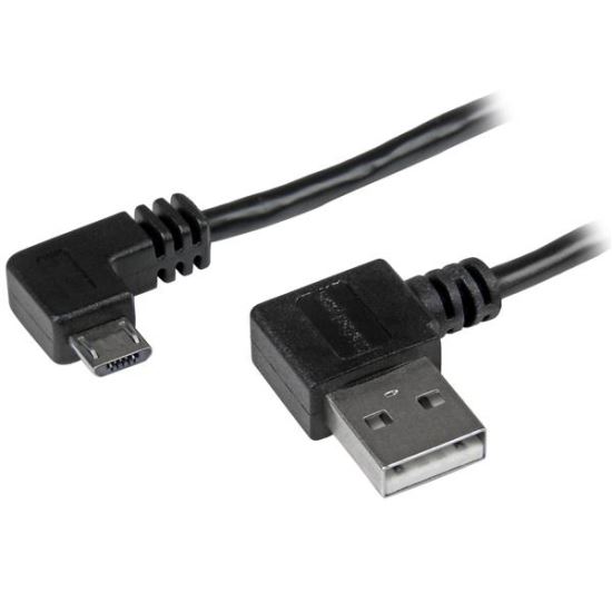 StarTech.com USB2AUB2RA2M USB cable USB 2.0 78.7" (2 m) USB A Micro-USB B Black 1
