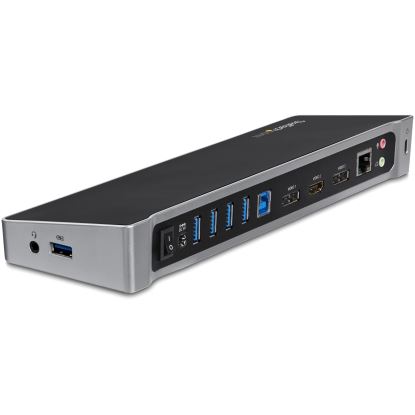 StarTech.com USB3DOCKH2DP laptop dock/port replicator Wired USB 3.2 Gen 1 (3.1 Gen 1) Type-A Black, Silver 1