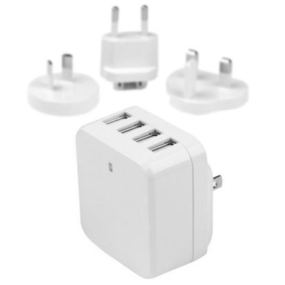 StarTech.com USB4PACWH mobile device charger Universal White AC Indoor 1