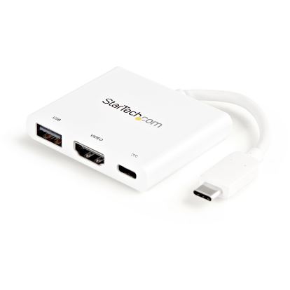 StarTech.com CDP2HDUACPW laptop dock/port replicator Wired USB 3.2 Gen 1 (3.1 Gen 1) Type-C White 1