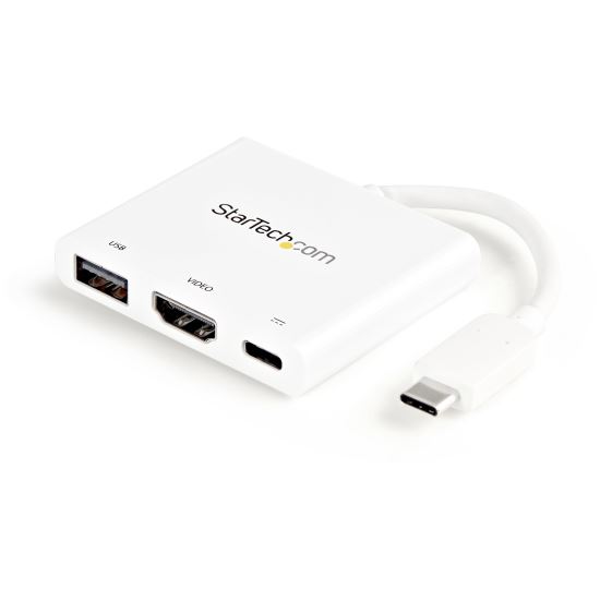StarTech.com CDP2HDUACPW laptop dock/port replicator Wired USB 3.2 Gen 1 (3.1 Gen 1) Type-C White 1