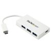 StarTech.com HB30C3A1CFBW interface hub USB 3.2 Gen 1 (3.1 Gen 1) Type-C 5000 Mbit/s White 1