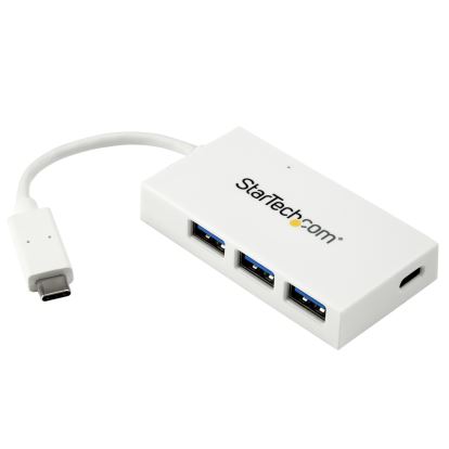 StarTech.com HB30C3A1CFBW interface hub USB 3.2 Gen 1 (3.1 Gen 1) Type-C 5000 Mbit/s White 1