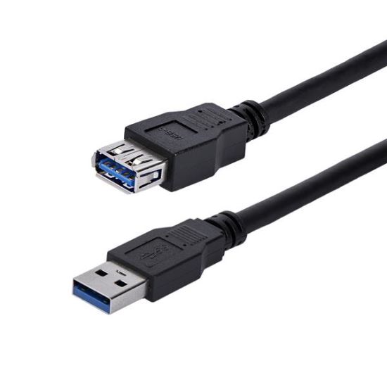 StarTech.com USB3SEXT1MBK USB cable USB 3.2 Gen 1 (3.1 Gen 1) 39.4" (1 m) USB A Black 1