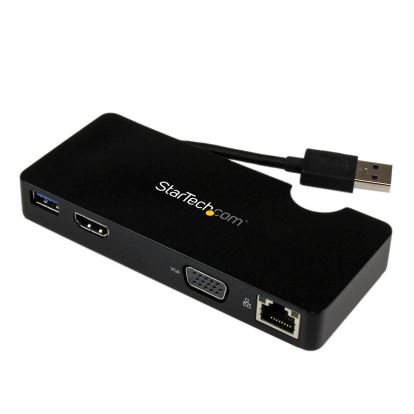 StarTech.com USB3SMDOCKHV laptop dock/port replicator Wired USB 3.2 Gen 1 (3.1 Gen 1) Type-A Black 1