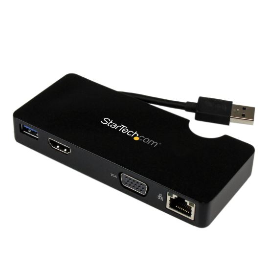 StarTech.com USB3SMDOCKHV laptop dock/port replicator Wired USB 3.2 Gen 1 (3.1 Gen 1) Type-A Black 1