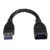 StarTech.com USB3EXT6INBK USB cable USB 3.2 Gen 1 (3.1 Gen 1) 5.98" (0.152 m) USB A Black 1