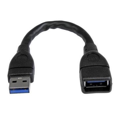 StarTech.com USB3EXT6INBK USB cable USB 3.2 Gen 1 (3.1 Gen 1) 5.98" (0.152 m) USB A Black 1