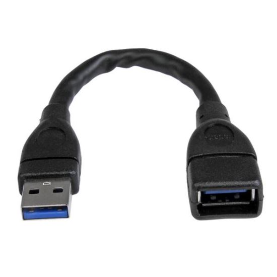 StarTech.com USB3EXT6INBK USB cable USB 3.2 Gen 1 (3.1 Gen 1) 5.98" (0.152 m) USB A Black 1