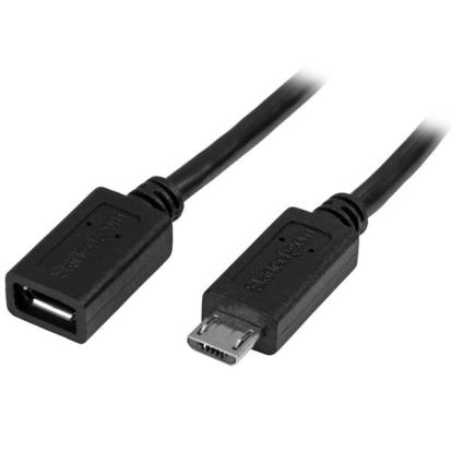 StarTech.com USBUBEXT50CM USB cable USB 2.0 19.7" (0.5 m) Micro-USB B Black 1