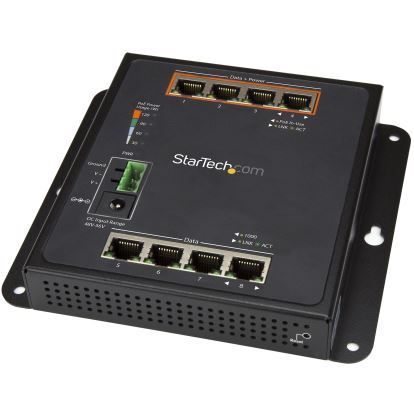 StarTech.com IES81GPOEW network switch Managed L2 Gigabit Ethernet (10/100/1000) Power over Ethernet (PoE) Black 1