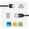 StarTech.com USB2CB50CM USB cable USB 2.0 19.7" (0.5 m) USB C USB B Black 2