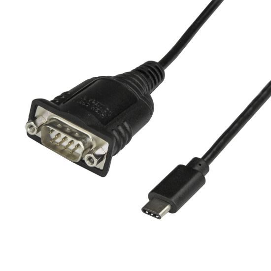 StarTech.com ICUSB232PROC serial cable Black 15.7" (0.4 m) USB C DB-9 1