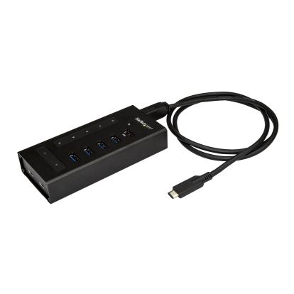 StarTech.com HB30C5A2CST interface hub USB 3.2 Gen 1 (3.1 Gen 1) Type-B 5000 Mbit/s Black 1