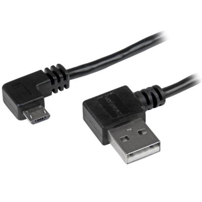 StarTech.com USB2AUB2RA1M USB cable USB 2.0 39.4" (1 m) USB A Micro-USB B Black 1
