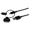 StarTech.com LTADUB1MB USB cable USB 2.0 39.4" (1 m) USB A Micro-USB B Black 1