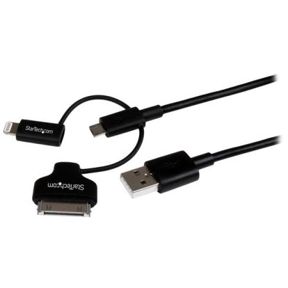 StarTech.com LTADUB1MB USB cable USB 2.0 39.4" (1 m) USB A Micro-USB B Black 1