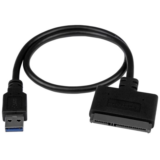 StarTech.com USB312SAT3CB cable gender changer USB 3.1 A SATA 7+15 pin Black 1