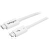 StarTech.com TBLT34MM50CW Thunderbolt cable 19.7" (0.5 m) 40 Gbit/s White 1