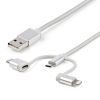 StarTech.com LTCUB1MGR USB cable USB 2.0 39.4" (1 m) USB A Micro-USB B Silver 1