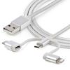 StarTech.com LTCUB1MGR USB cable USB 2.0 39.4" (1 m) USB A Micro-USB B Silver 6