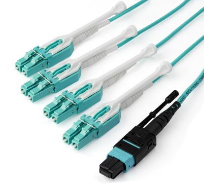 StarTech.com MPO8LCPL1M InfiniBand/fibre optic cable 39.4" (1 m) MPO/MTP 8x LC Aqua color 1