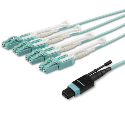 StarTech.com MPO8LCPL2M InfiniBand/fibre optic cable 78.7" (2 m) MPO/MTP 8x LC Aqua color 1